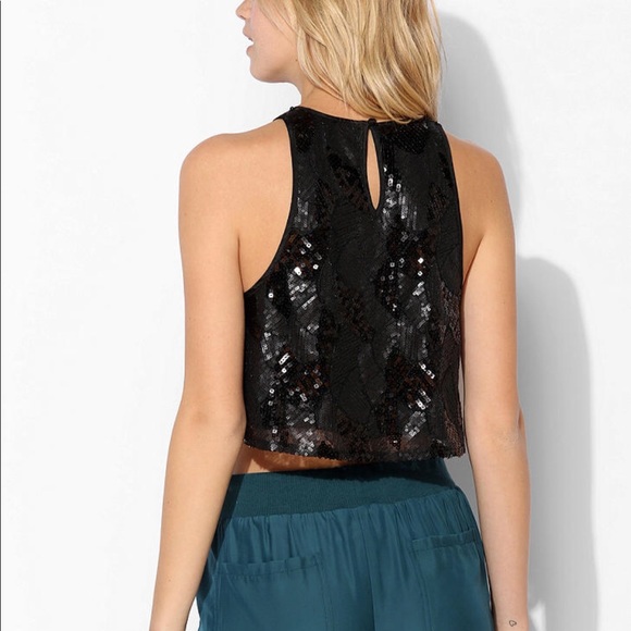 Sequin crop tank top - Picture 2 of 3